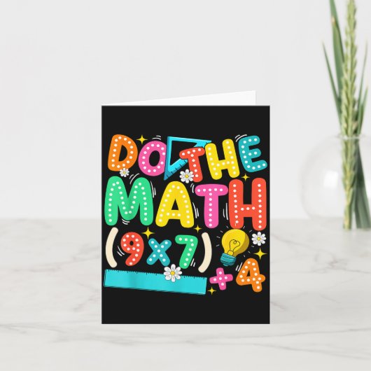 Do The Math 67 Meme Funny Six Seven Teacher Kaart (Voorkant)