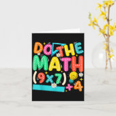 Do The Math 67 Meme Funny Six Seven Teacher Kaart (Gele Bloem)
