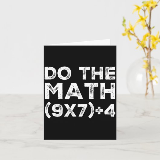 Do The Math 67 Meme Funny Six Seven Teacher Studen Kaart (Gele Bloem)