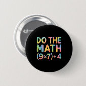 Do The Math Equation Thanksgiving Teacher 67 Six S Ronde Button 5,7 Cm (Voorkant /achterkant)
