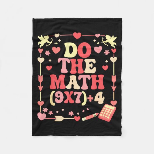 Do The Math Equation Valentine's Day Math Teacher  Fleece Deken (Voorkant)
