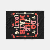 Do The Math Equation Valentine's Day Math Teacher  Fleece Deken (Voorkant (Horizontaal))