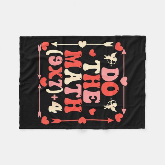 Do The Math Equation Valentine's Day Math Teacher  Fleece Deken (Voorkant (Horizontaal))
