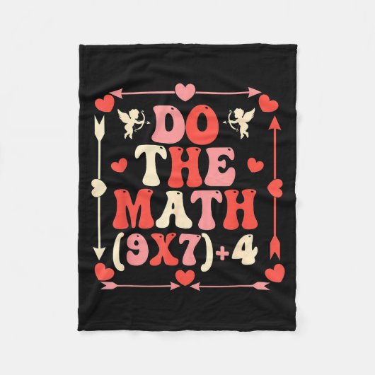 Do The Math Equation Valentine's Day Math Teacher  Fleece Deken (Voorkant)