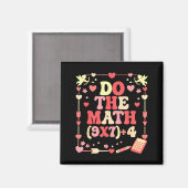 Do The Math Equation Valentine's Day Math Teacher  Magneet (Voorkant / Achterkant)