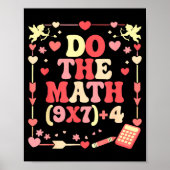 Do The Math Equation Valentine's Day Math Teacher  Poster (Voorkant)