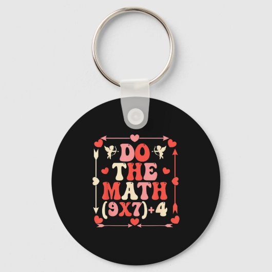 Do The Math Equation Valentine's Day Math Teacher  Sleutelhanger (Voorkant)