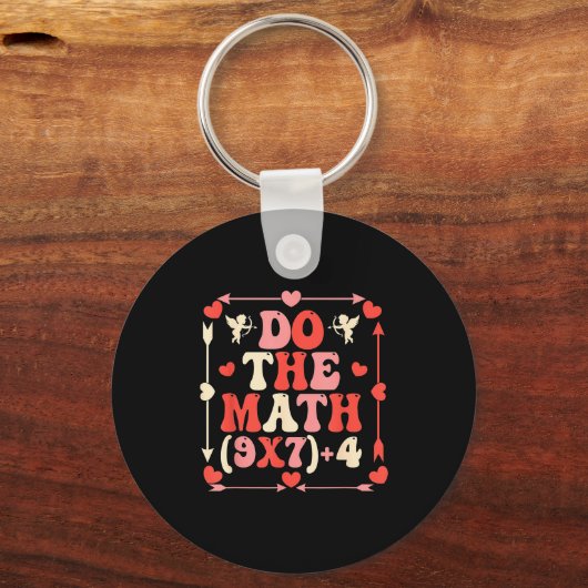 Do The Math Equation Valentine's Day Math Teacher  Sleutelhanger (Voorkant)