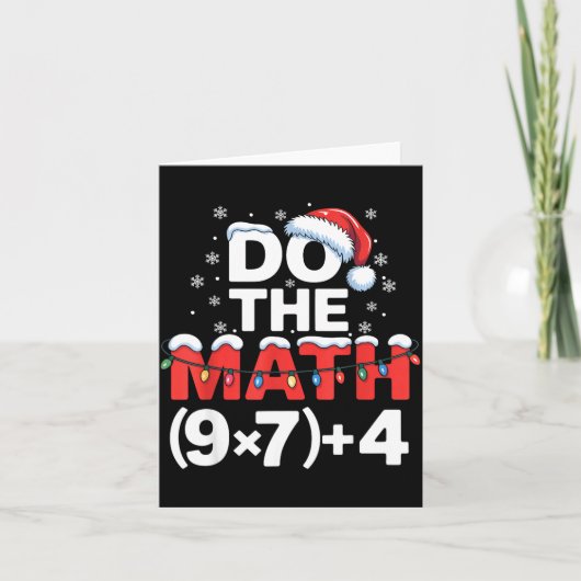 Do The Math Meme 6 7 Funny Christmas Holiday Humor Kaart (Voorkant)