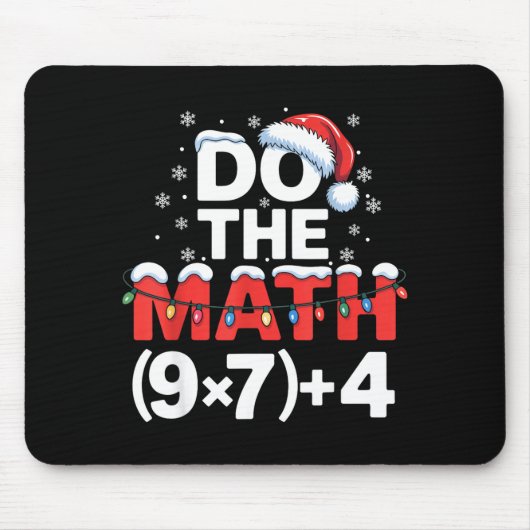 Do The Math Meme 6 7 Funny Christmas Holiday Humor Muismat (Voorkant)