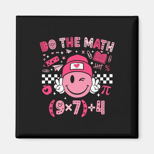 Do The Math Six Seven 76 Meme Valentine's Day Math Magneet (Voorkant)
