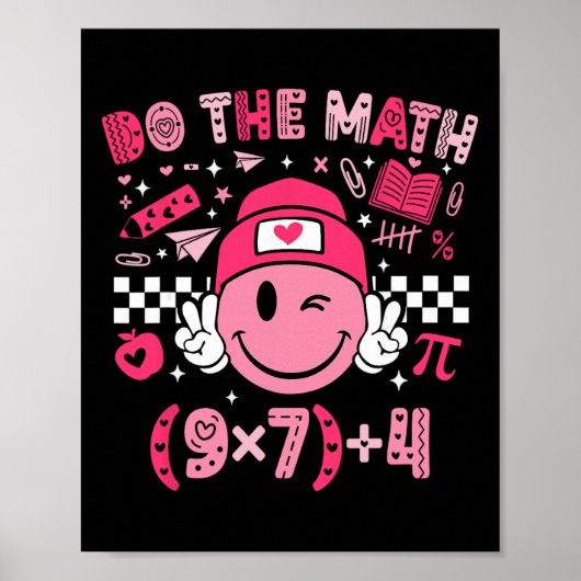 Do The Math Six Seven 76 Meme Valentine's Day Math Poster (Voorkant)
