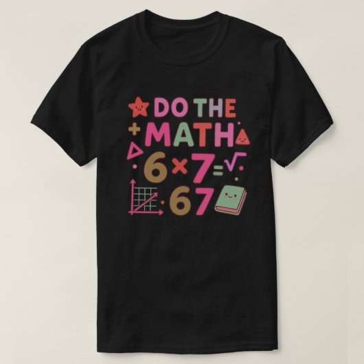 Do The Math – Trendy Kawaii Classroom Design T-shirt (Design voorkant)