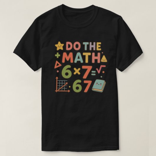 Do The Math – Trendy Kawaii Classroom Design T-shirt (Design voorkant)