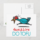 Do Tofu Vegan Vegetarian Briefkaart (Voorkant / Achterkant)
