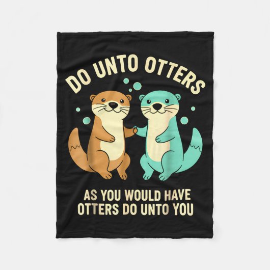 Do Unto Otters Playful Otter Pun Girls Kids Birthd Fleece Deken (Voorkant)