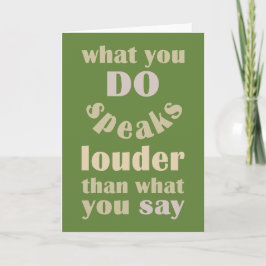 Do vs. Say wenskaart Kaart