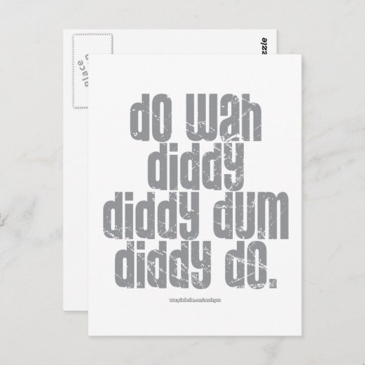 Do Wah Diddy. Briefkaart (Voorkant / Achterkant)