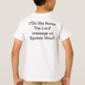 Do We Honor The Lord T-shirt (Achterkant)