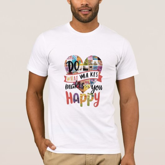 Do What Makes You Happy sticker T-shirt (Voorkant)