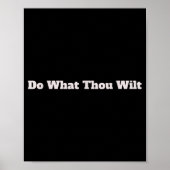 Do What Thou Wilt Funny  Poster (Voorkant)