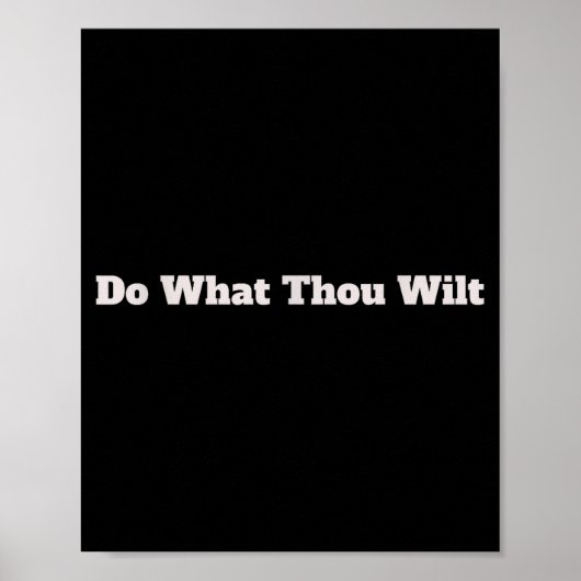 Do What Thou Wilt Funny  Poster (Voorkant)