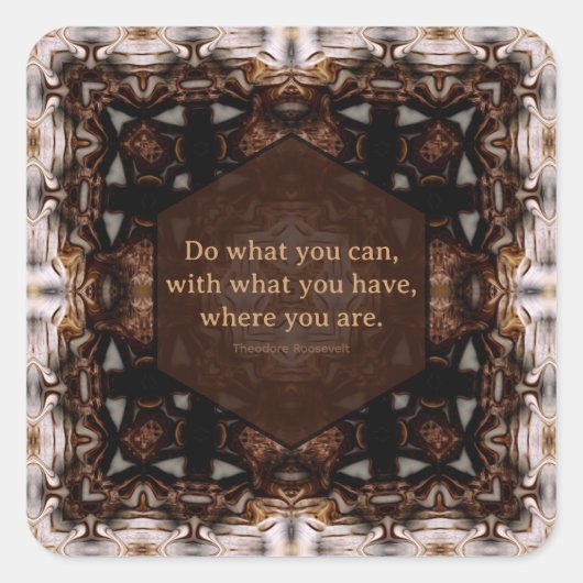 Do What You Can WoW Customizable Quote Vierkante Sticker (Voorkant)