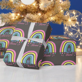 "DO WHAT YOU LOVE" CITAAT BRUINE RETRO BOHO REGENB CADEAUPAPIER