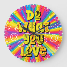 Do what you love! Motivational Grote Klok