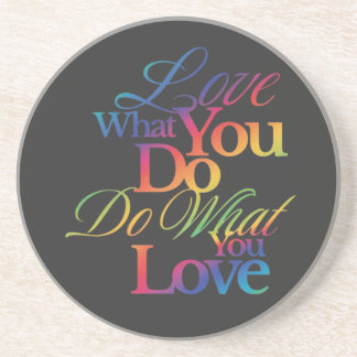 Do What You Love Rainbow Quote Design Zandsteen Onderzetter