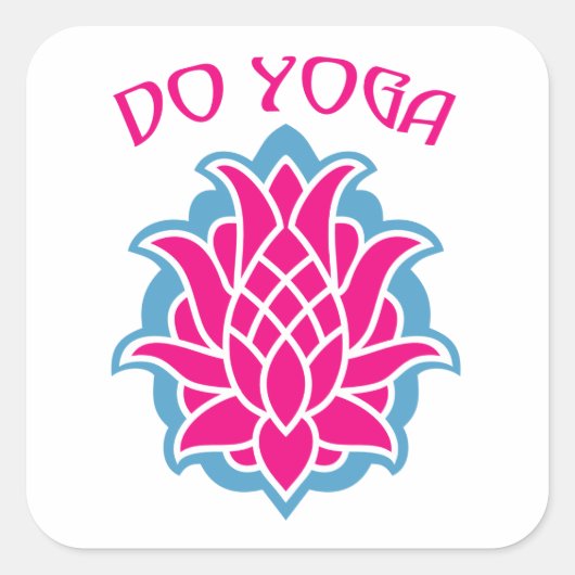 Do yoga vierkante sticker (Voorkant)