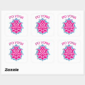 Do yoga vierkante sticker (Vel)
