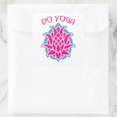 Do yoga vierkante sticker (Tas)