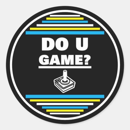 Do You Game? B Y W Ronde Sticker (Voorkant)