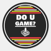 Do You Game? Ronde Sticker (Voorkant)