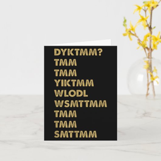 Do You Know The Muffin Man_ Dyktmm_ Funny Nostalgi Kaart (Gele Bloem)