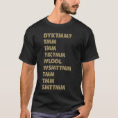 Do You Know The Muffin Man DYKTMM Funny Nostalgic T-shirt (Voorkant)