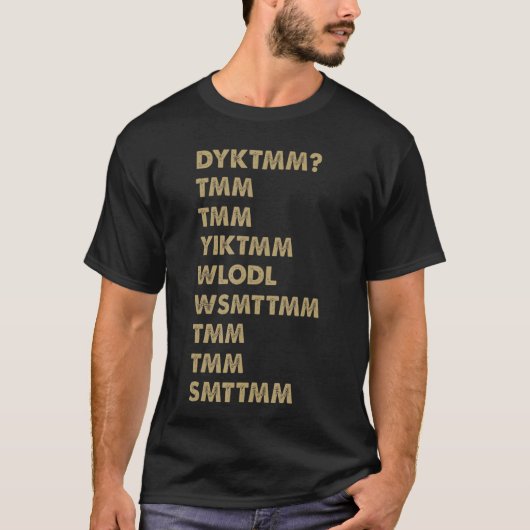 Do You Know The Muffin Man DYKTMM Funny Nostalgic T-shirt (Voorkant)