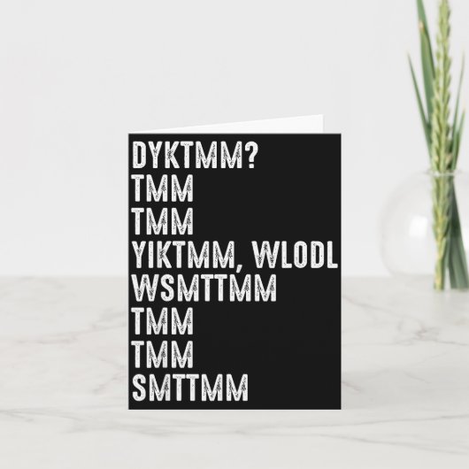 Do You Know The Muffin Man Dyktmm Funny Quote Kaart (Voorkant)