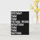 Do You Know The Muffin Man Dyktmm Funny Quote Kaart (Gele Bloem)