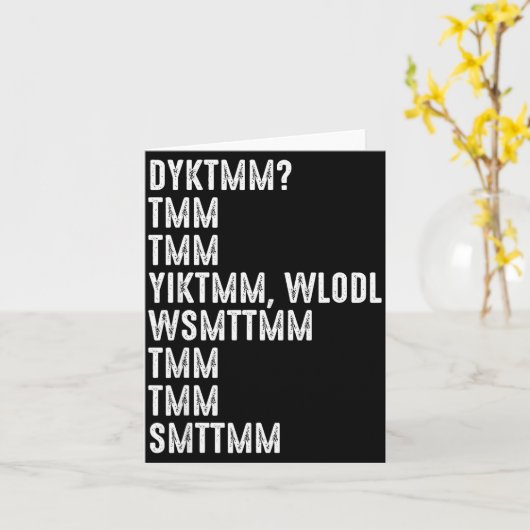 Do You Know The Muffin Man Dyktmm Funny Quote Kaart (Gele Bloem)