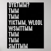 Do You Know The Muffin Man Dyktmm Funny Quote  Poster (Voorkant)