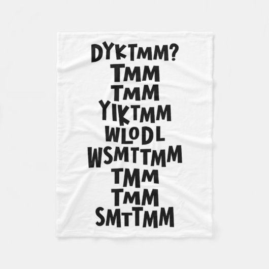 Do You Know The Muffin Man Dyktmm Nostalgia Funny  Fleece Deken (Voorkant)