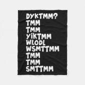 Do You Know The Muffin Man Dyktmm Nostalgia Funny Fleece Deken (Voorkant)