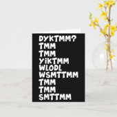 Do You Know The Muffin Man Dyktmm Nostalgia Funny Kaart (Gele Bloem)