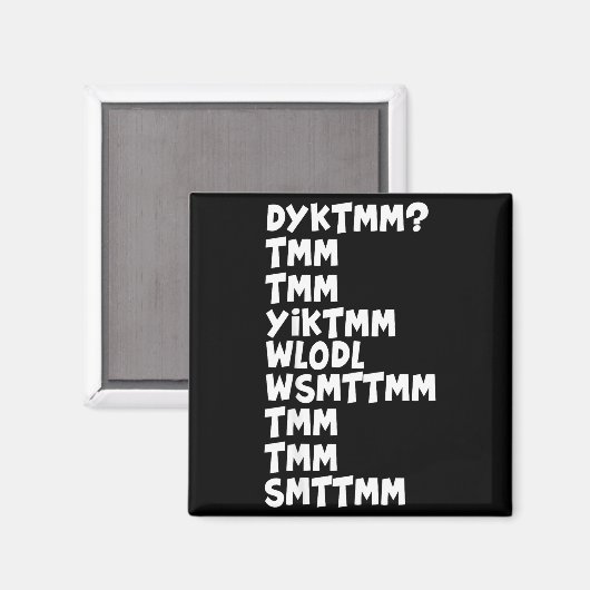 Do You Know The Muffin Man Dyktmm Nostalgia Funny  Magneet (Voorkant / Achterkant)