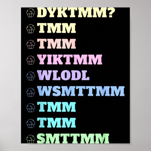 Do You Know The Muffin Man Dyktmm Nostalgia Funny  Poster (Voorkant)