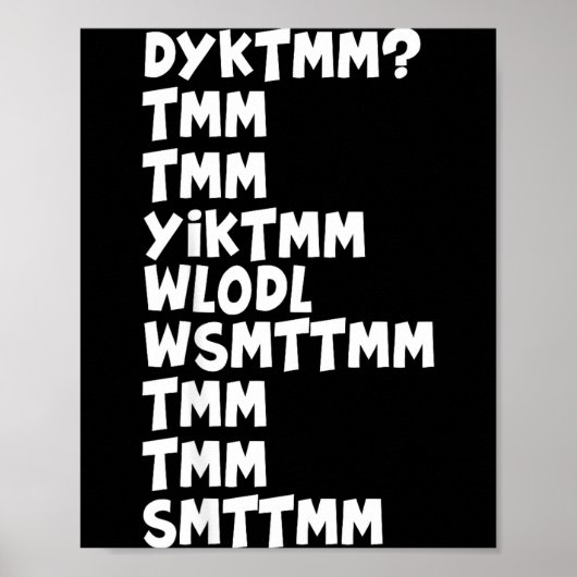 Do You Know The Muffin Man Dyktmm Nostalgia Funny Poster (Voorkant)