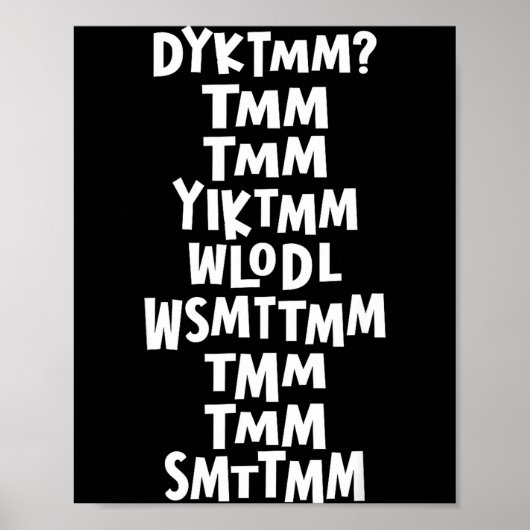 Do You Know The Muffin Man Dyktmm Nostalgia Funny  Poster (Voorkant)