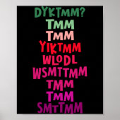 Do You Know The Muffin Man Dyktmm Nostalgia Funny Poster (Voorkant)